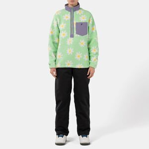 Airblaster women Mint Big Daisy Sherpa Half Zip Winter Activewear Jacket sze XXS